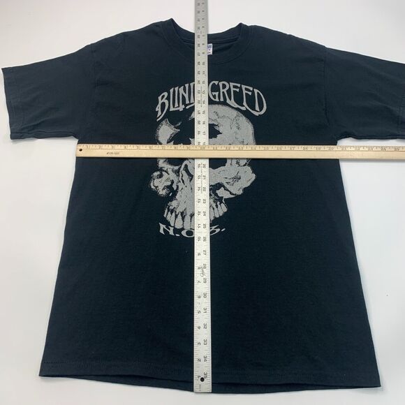 Blind Greed Band T Shirt Mens L Large Black Dark and Heavy Heavy Death Metal Tee - Picture 6 of 9